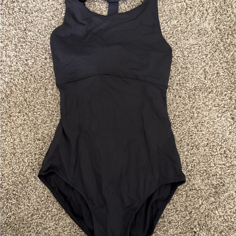 Danz N Motion Black Womens Strappy Back Ballet Leotard